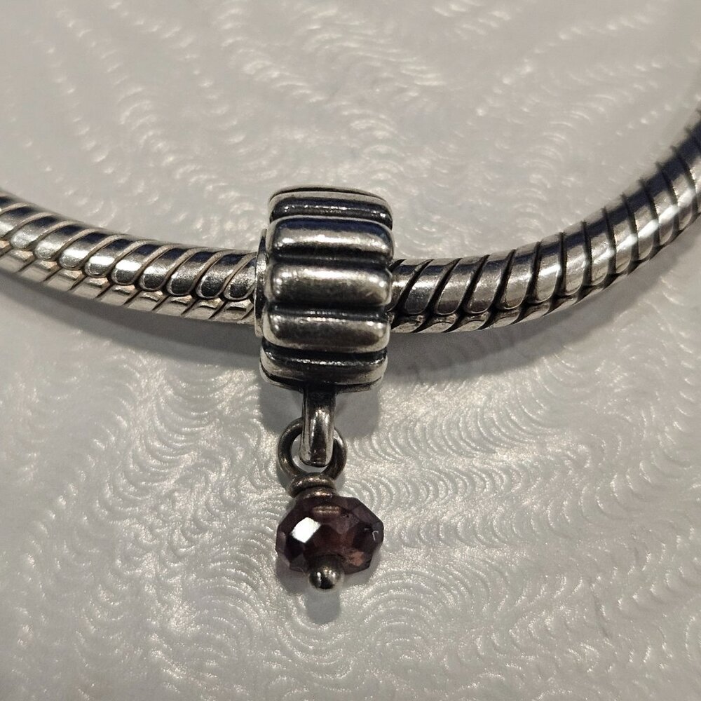 RETIRED Pandora Birthstone Amber November Dangle Charm - Picture 2 of 2